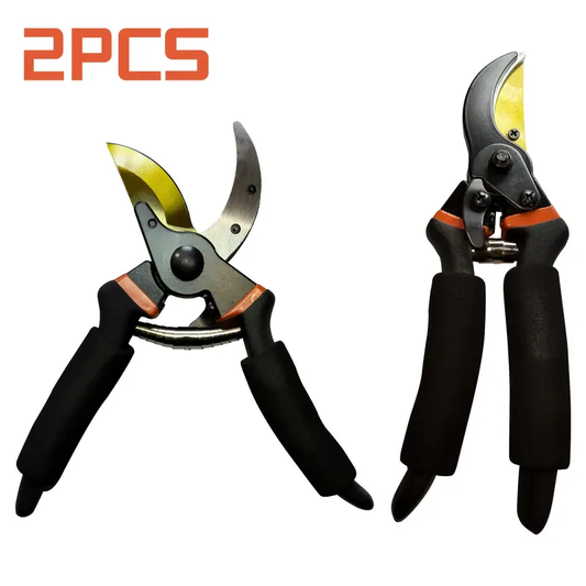 2/3pcs Stainless Steel Garden Pruning Shears | Sharp Blades, Ergonomic Comfort Grip, Classic Design | for Trimming Branches, Shrubs, Fruit Trees & Multi-Purpose Gardening Tools